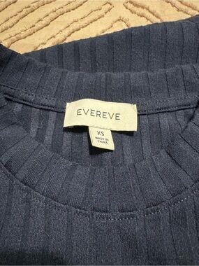Evereve womens Ribbed Navy Crewneck dress